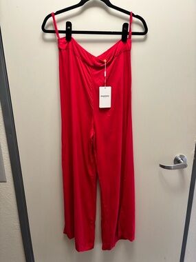 NWT Red Wide-Leg Mamey beach pants size L